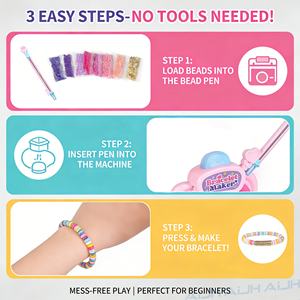 AiJH Nuevo Kit <span class=keywords><strong>de</strong></span> Máquina para Hacer <span class=keywords><strong>Pulseras</strong></span> DIY para Niños, Venta al por Mayor, OEM, Set <span class=keywords><strong>de</strong></span> Fabricación <span class=keywords><strong>de</strong></span> Joyas con Bolígrafo <span class=keywords><strong>de</strong></span> Cuentas, Más <span class=keywords><strong>de</strong></span> 2000 Cuentas, Juguete STEM, Regalo para Niñas - Product Image 3