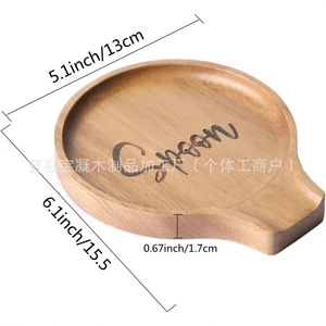 ที่วางช้อนไม้กระถิน 13x15.5 ซม. เป็นมิตรกับสิ่งแวดล้อม สีธรรมชาติ - Product Image 4