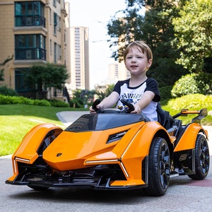 Voiture électrique pour enfants Green LLamborghini, 12V, alimentée par batterie, véhicule pour enfants, télécommande, jouet de course sportive de luxe - Product Image 3