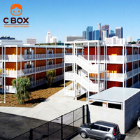 Cbox – Nouvelle conception de bâtiment scolaire sur mesure, dortoir étudiant à 3 étages, maison préfabriquée en conteneur