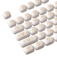 Akko Steamed Buns Keycap Set 144 touches blanches 60% 75% 80% 100% OEM Keycaps