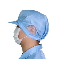 Bonnet antistatique non tissé pour salle blanche ESD, bonnets non tissés, filets à cheveux, bonnet élastique unique
