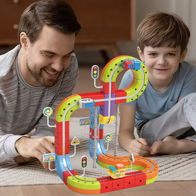 2026 Maglev Track Car Toys Flexible Race Track with 122PCS Block Set ...