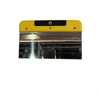 Spatule de plâtrage industrielle haute brillance avec manche ergonomique jaune, lame durable en acier inoxydable, fonction de coupe polyvalente pour