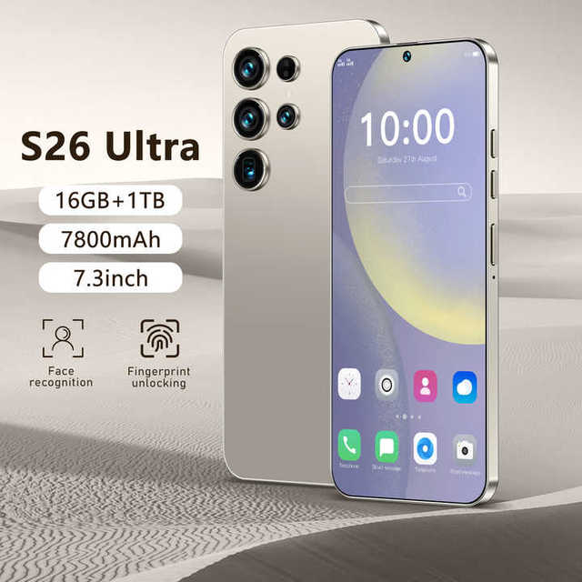 2025 New Arrival S26 Ultra Smartphone 16GB+1TB 5G Dual SIM Android 14 Deca Core 108MP Camera 7000mAh Battery