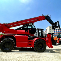 Chariot télescopique rotatif HNTR4015 de 15 m, 4 tonnes, rotation à 360 degrés, avec attache rapide