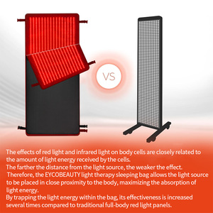 Eyco 660nm 850nm gần hồng ngoại thiết bị đầy đủ cơ thể Pad giường Pain Relief Red <span class=keywords><strong>LED</strong></span> liệu pháp ánh Sáng ngủ mat - Product Image 5