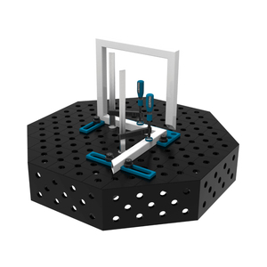 Banc de soudage octogonal GPPH SteelPlus OCT 1x1mt 12mm d'épaisseur, trous 16mm grille diagonale - Product Image 2