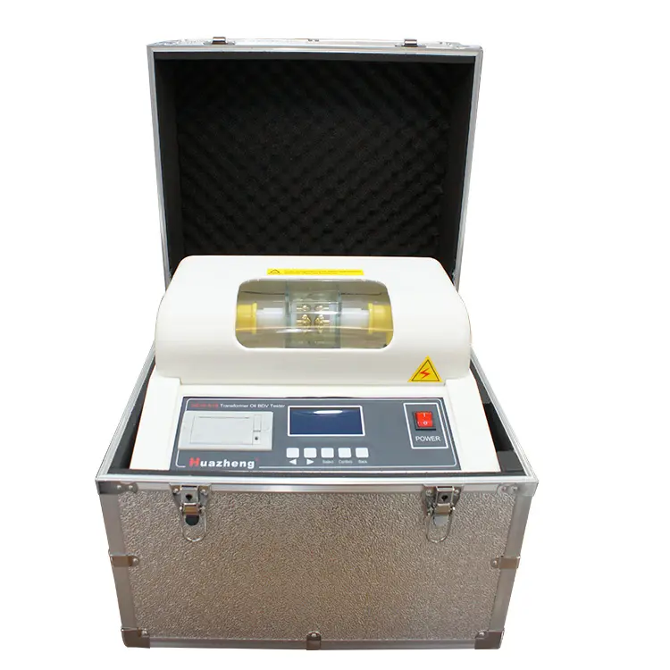 Huazheng produttore tester di rigidità dielettrica dell'olio trasformatore Tester di tensione di rottura dell'olio 100kv bdv test