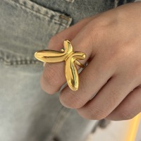 Bague ajustable en acier inoxydable Gaovo pour femme, design papillon, bijou fantaisie minimaliste et créatif, accessoire de mode, cadeau