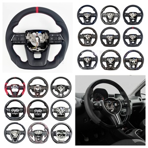 Volante Deportivo de Fibra de Carbono 3D de Cuero, <span class=keywords><strong>Precio</strong></span> Bajo Directo de Fábrica, para <span class=keywords><strong>Toyota</strong></span> Hilux 19 - Product Image 1