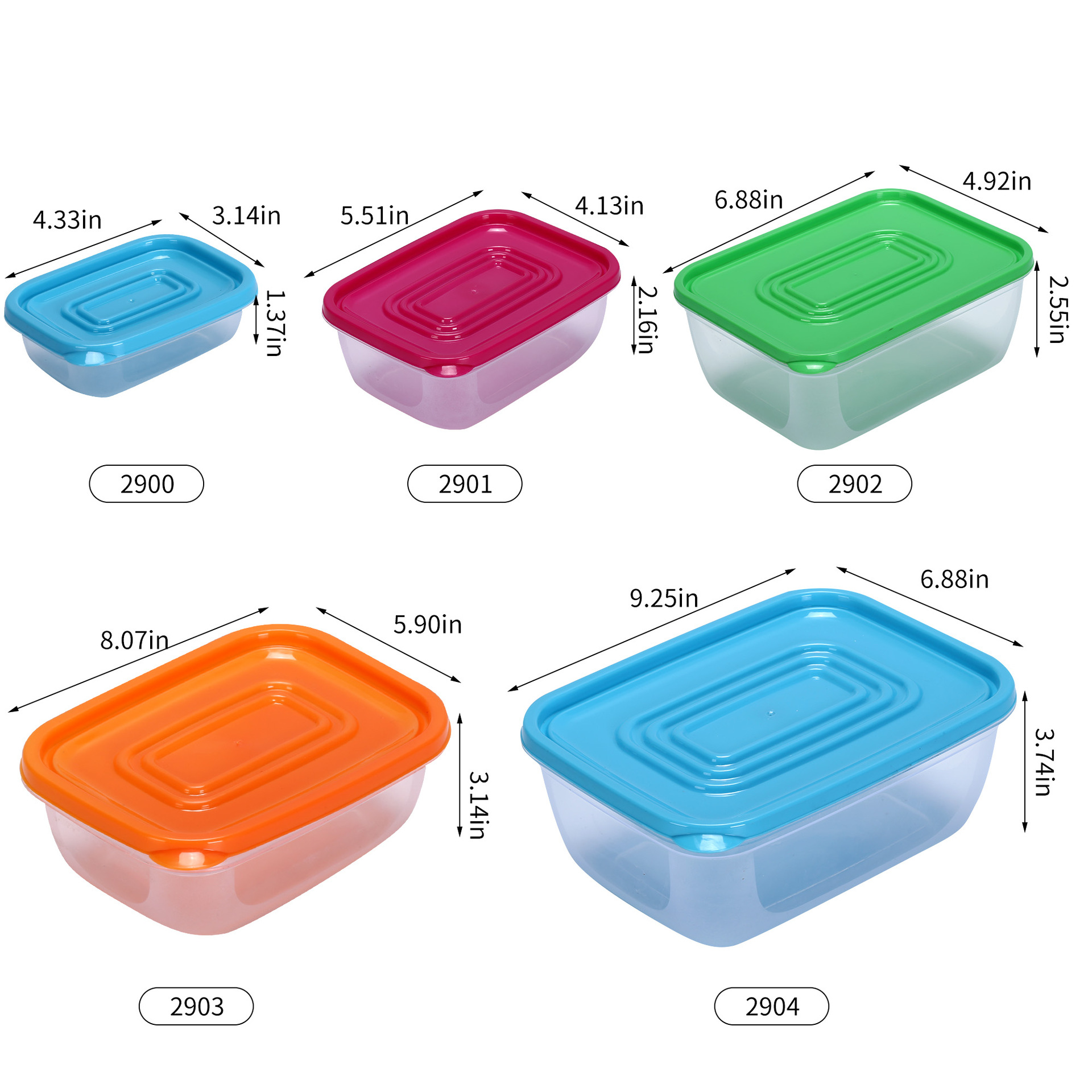 Контейнеры для хранения продуктов, 5 шт., с крышками, Заправка для салата и приправы, безопасные для микроволновой печи и посудомоечной машины