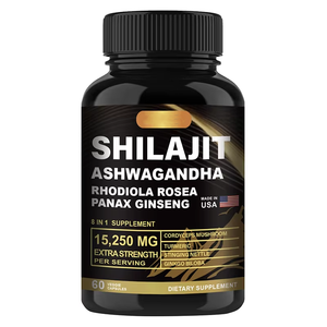 Cápsulas de Shilajit, Rhodiola Rosea, Ginseng, Ashwagandha - Suplemento Nutricional con Antioxidantes para el Apoyo Inmunológico (60 Cápsulas, 2 al Día) - Product Image 3