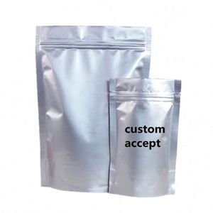 Bolsas de Papel de Aluminio Impresas con Logotipo Personalizado para Envasado de Té, Bolsa de Alimentos con Cierre Hermético, 15x22cm, Paquete Promocional - Product Image 1