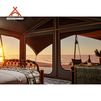 Tente de luxe Kawagebo Kamp (KK) 38' x 25' en toile PVDF à membrane permanente pour glamping, safari, hôtel, villa