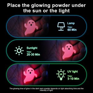 Juego de polvos de pigmento que brillan en la oscuridad, polvo luminoso para resina epoxi, bellas artes, manualidades, arte de uñas, decoración de Halloween y fiestas - Product Image 5