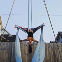 Hamaca de Yoga Aéreo Profesional de 8 Metros, Negra, para Ejercicios de Trapecio, Antigravedad, Inversión, Hecha de Nailon Resistente