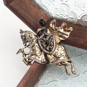 Broche de Moda con Estilo Retro de Caballero de Cuento de Hadas, Broche para Suéter con Diseño de Jinete de Caballo, Adorno para Chaqueta - Product Image 2