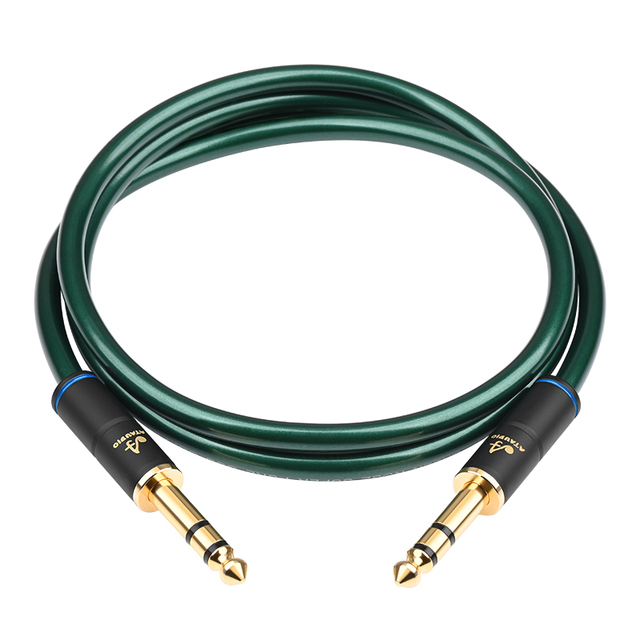 One Piece HIFI 6.5mm TRS Audio Cable Dual Shielding OCC Core Stereo Auxiliary Extension 6.5mm Male Jack Microphone Speaker