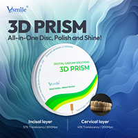 Blocs de zircone 3D, blancs, compatibles CAD CAM, céramique usinable, disque de zircone dentaire pour bridges, couronnes, facettes, dents, Vsmile HappyZir