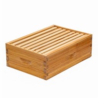 Ruche Nuc 5 Cadres 100% Cire d'Abeille, Boîte de Reproduction Imprégnée de Cire