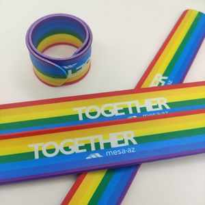 Six- Colour Silicone Wristband Rainbow Wristlet LGBT Pride Series Gay Love Is Love PVC <strong>Lesbian</strong> Rubber Wrist Bands for <strong>Gift</strong> - Product Image 4
