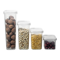 Boîte de rangement rectangulaire empilable en PP pour cuisine, conteneur alimentaire hermétique avec trou d'aération pour réfrigérateur, garde-manger, organisateur de produits secs, OEM
