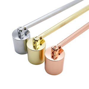 Bâton d'extinction de bougie en acier inoxydable, coupe-mèche sans fumée, finition dorée, chromée, or rose, noire - Product Image 3