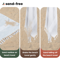 Custom logo White 100% Cotton Stripe Portable Turkish Beach Towel Large Factory Direct Wholesale to Retailers Low MOQ