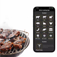 Chargeur sans fil Télécommande étanche longue distance Barbecue Cuisson des aliments Cuisine Viande Thermomètre à viande sans fil
