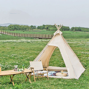 Tienda de Campaña Piramidal India para Acampar al Aire Libre, Impermeable y con Protección Solar, Toldo de Algodón, Tienda de Campaña Ligera para 2-4 Personas - Product Image 2