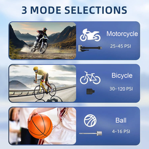 משאבת אופניים חשמליים נייד משאבת לחץ דיגיטלי psi צמיג מיני צמיג presta שסתתם סוג פלסטיק עמיד משאבת אוויר אופניים - Product Image 2