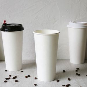 Gobelets en papier biodégradables personnalisés de 22 oz/16 oz/12 oz/8 oz avec couvercles imprimés pour boissons chaudes/froides - Product Image 1