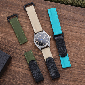 Correa de Reloj de Nailon y Cuero Transpirable, Ajustable y Cómoda de 20 mm, con Cierre de Gancho y Bucle para <span class=keywords><strong>Rolx</strong></span>, MZDTIMK - Product Image 6