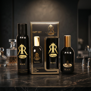 Coffret cadeau Nayaab Perfumes Black (EDC Spray 120ml et Déodorant 150ml) Parfums unisexes de luxe, longue tenue - Product Image 3