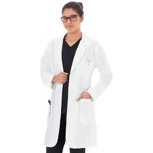 제조업체 도매 남성 여성 의사 간호사 약국 긴 반팔 Saint Sherland 패브릭 얇은 흰색 실험실 코트