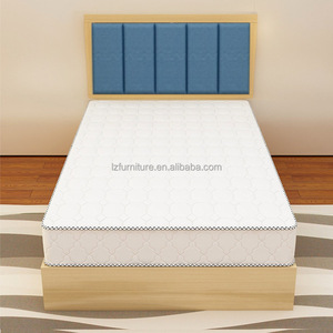 Modern Hotel Bedroom Furniture Set <b>Low</b> Price MDF Wood <b>Frame</b> Single <b>Bed</b> With Fabric Upholstered Headboard Mattress And <b>Bed</b> Sheets - Product Image 1