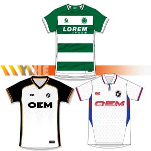 男女通用成人复古足球缝线T恤新款运动迷球衣100%涤纶透气正面徽标国家队球衣 - Product Image 1