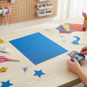 Foglio blu Glitter 2MM Polyfoam Non adesivo per artigianato e decorazioni - Product Image 3