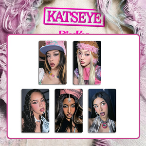Juego de 5 Fototarjetas KATSEYE HD de DANIELA LARA, MANON, <span class=keywords><strong>MEGAN</strong></span>, SOPHIA, YOONCHAE, Tarjetas LOMO Brillantes de Doble Cara, Regalo para Fans de PINKYUP - Product Image 1