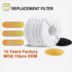 Filtro de Repuesto <span class=keywords><strong>para</strong></span> Bebedero de Mascotas, Filtración de 4 Capas, Carbón Activado, Resina, Impermeable, <span class=keywords><strong>para</strong></span> <span class=keywords><strong>Gatos</strong></span>, Perros, Animales Pequeños - Product Image 1