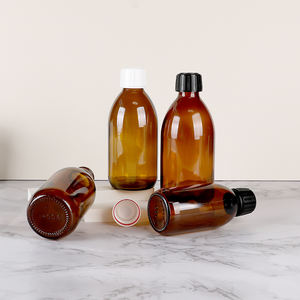 Bouteille en verre ambré de 250 ml, 300 ml, 500 ml, qualité alimentaire, paroi épaisse, anti-fuite, pour sirop et extrait de plantes, directement de l'usine - Product Image 4
