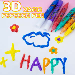 Vente chaude Stylos À Bulles Magique Popcorn Coton Stylo 3d Mousse Texture Peinture Magique <span class=keywords><strong>Puffy</strong></span> Stylo - Product Image 3
