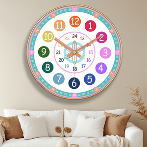 <span class=keywords><strong>Reloj</strong></span> de Pared Educativo Analógico Ultra Silencioso con Diseño de Animales, de Plástico y Vidrio, para Hogar, Aula, Sala de Estar, Escuela - Product Image 1