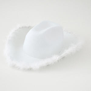 クロスボーダー西洋カウボーイハットマルチカラーフェザーエッジソリッドカラー独身パーティードレス帽子アクセサリーヨーロッパ用ユナイテッド - Product Image 2