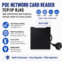 Lecteur de carte réseau POE, double fréquence, TCP IP HTTP MQTT UDP Modbus Gateway RJ45 pour contrôle d'accès