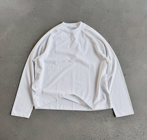 High-quality Heavy Cotton O-neck Raglan Long Sleeved T-shirts Y2K Casual Harajuku Boxy Top Men - Product Image 3