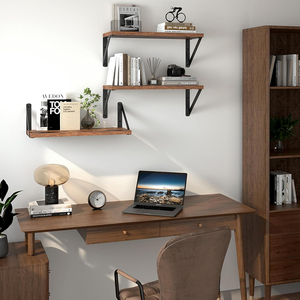 El estante flotante de pared de tres piezas hecho de madera es adecuado para el almacenamiento <span class=keywords><strong>en</strong></span> paredes <span class=keywords><strong>en</strong></span> baños, dormitorios y cocinas. - Product Image 2