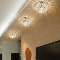 Plafonnier LED encastré pour salon 2026, lumière de couloir en cristal, spot de plafond pour usage domestique