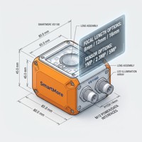 Escáner de Código de Barras Industrial de Montaje Fijo con IA, Lector de Códigos DPM para Trazabilidad en Electrónica Automotriz